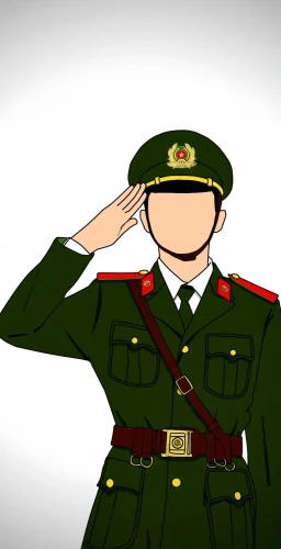 Tranh vẽ chú bộ đội 40