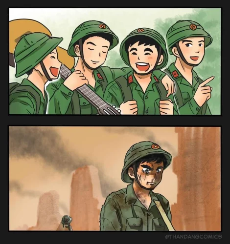 Tranh vẽ chú bộ đội 54