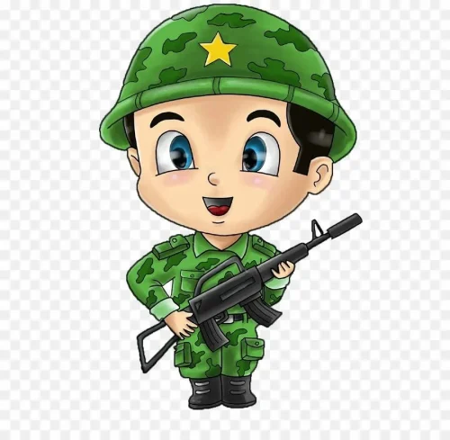 Tranh vẽ chú bộ đội 3