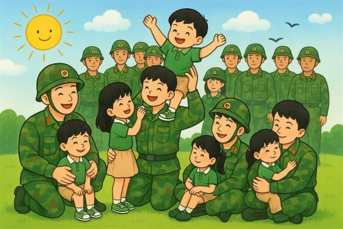 Tranh vẽ chú bộ đội 8
