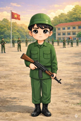 Tranh vẽ chú bộ đội 10