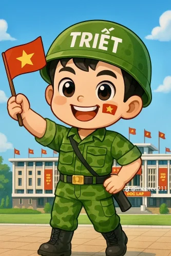 Tranh vẽ chú bộ đội 13