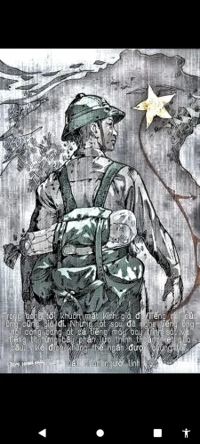 Tranh vẽ chú bộ đội 14