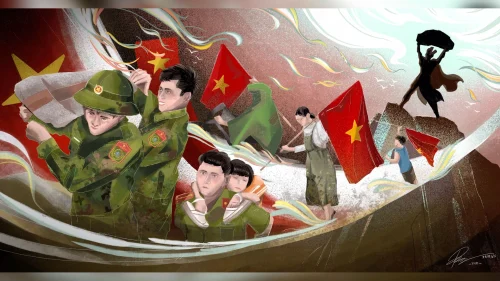 Tranh vẽ chú bộ đội 15
