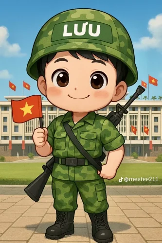 Tranh vẽ chú bộ đội 18