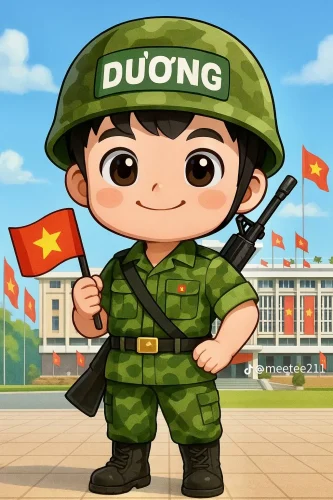 Tranh vẽ chú bộ đội 19
