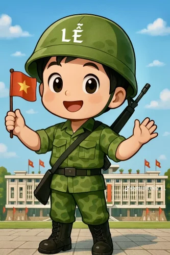 Tranh vẽ chú bộ đội 21