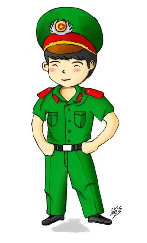 Tranh vẽ chú bộ đội 23