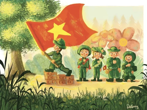 Tranh vẽ chú bộ đội 27