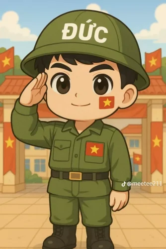 Tranh vẽ chú bộ đội 30