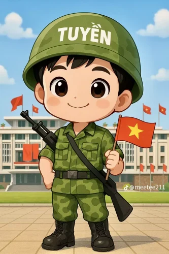 Tranh vẽ chú bộ đội 36