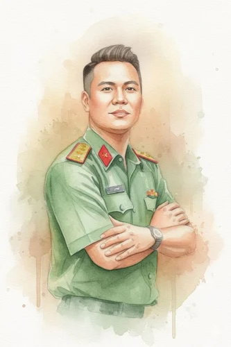 Tranh vẽ chú bộ đội 41