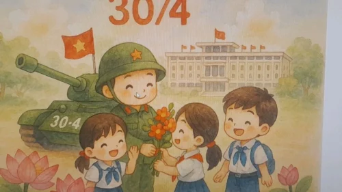 Tranh vẽ chú bộ đội 50