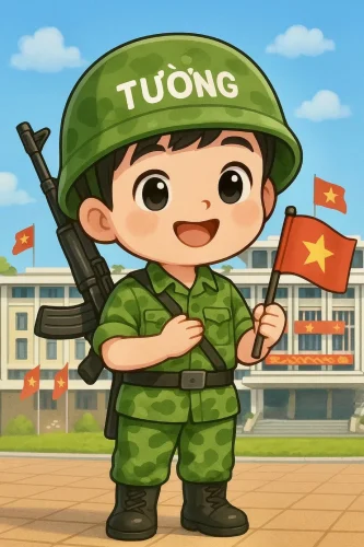 Tranh vẽ chú bộ đội 51