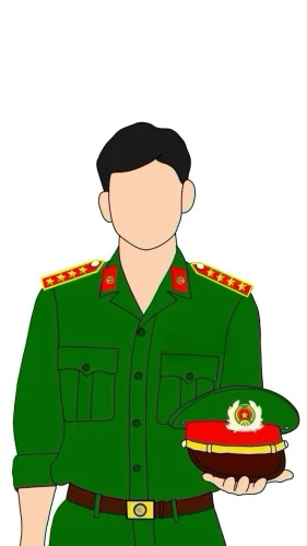 Tranh vẽ chú bộ đội 53