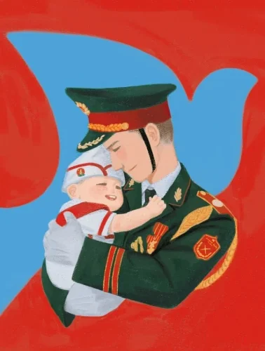 Tranh vẽ chú bộ đội 56
