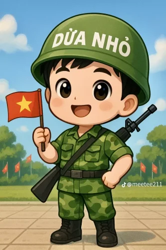 Tranh vẽ chú bộ đội 3