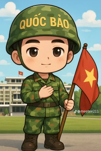 Tranh vẽ chú bộ đội 7