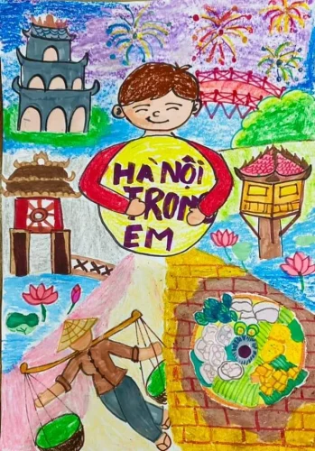 Vẽ tranh em yêu Hà Nội 2
