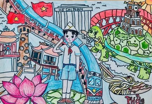 Vẽ tranh em yêu Hà Nội 3