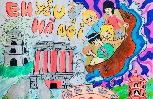 Vẽ tranh em yêu Hà Nội 6