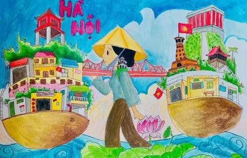 Vẽ tranh em yêu Hà Nội 9