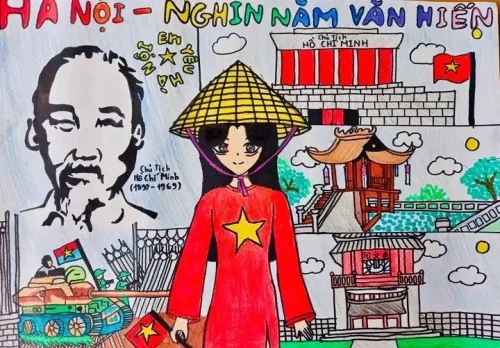 Vẽ tranh em yêu Hà Nội 10