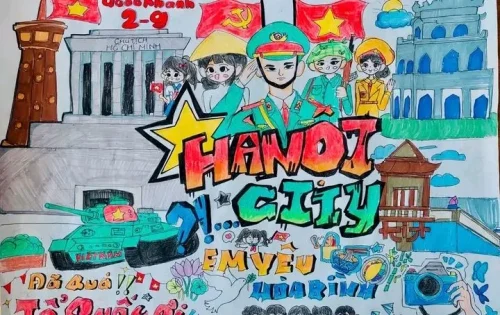 Vẽ tranh em yêu Hà Nội 14
