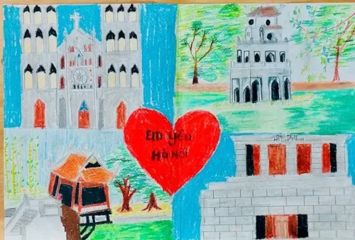 Vẽ tranh em yêu Hà Nội 50
