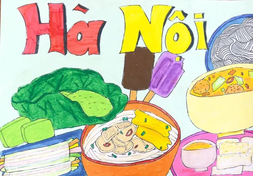 Vẽ tranh em yêu Hà Nội 1