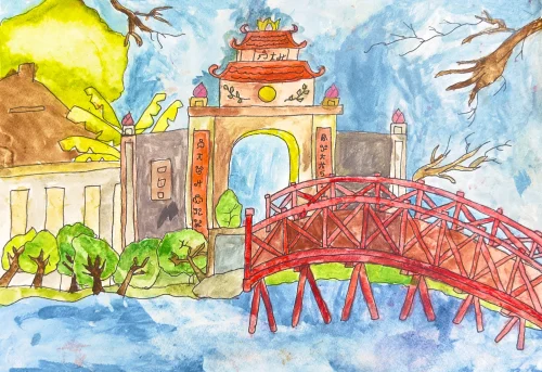 Vẽ tranh em yêu Hà Nội 10