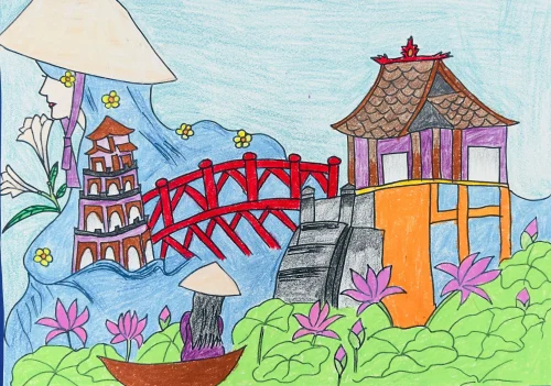 Vẽ tranh em yêu Hà Nội 11