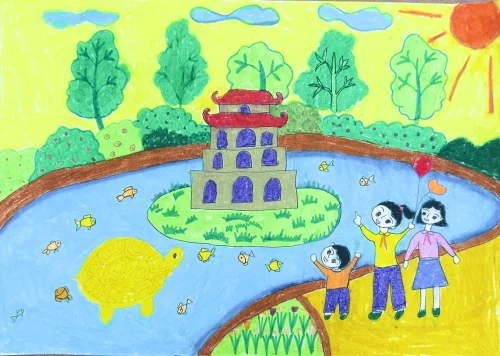 Vẽ tranh em yêu Hà Nội 12