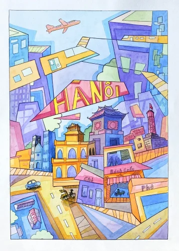 Vẽ tranh em yêu Hà Nội 26
