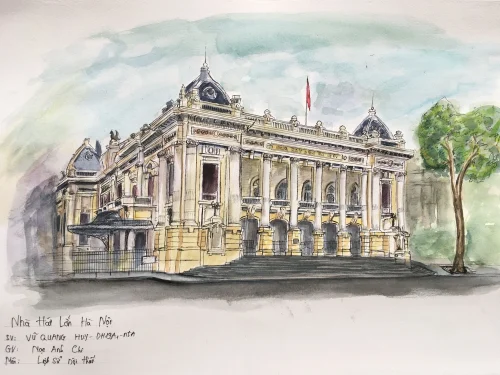 Vẽ tranh em yêu Hà Nội 30