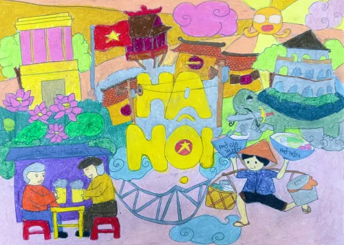 Vẽ tranh em yêu Hà Nội 54