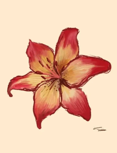 Tranh vẽ hoa 21