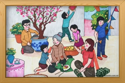Vẽ tranh đề tài lễ hội 4