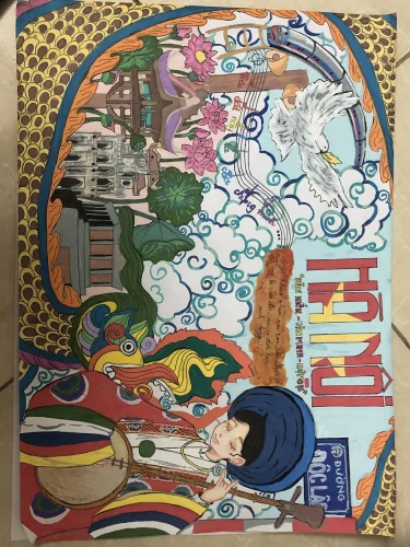 Vẽ tranh đề tài lễ hội 10