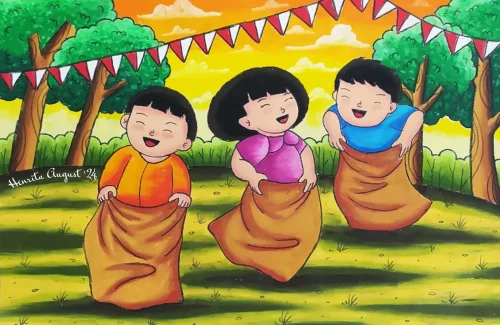 Vẽ tranh đề tài lễ hội 15