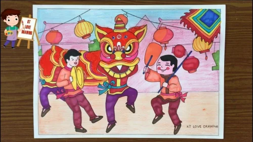 Vẽ tranh đề tài lễ hội 16