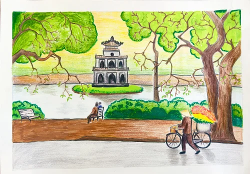 Vẽ tranh đề tài lễ hội 19
