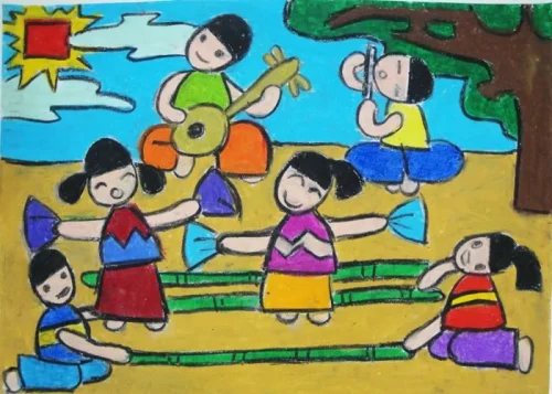 Vẽ tranh đề tài lễ hội 22