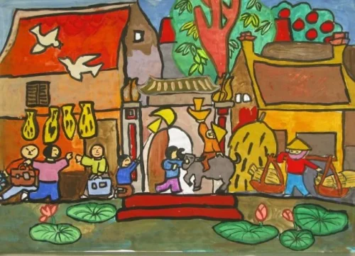 Vẽ tranh đề tài lễ hội 23