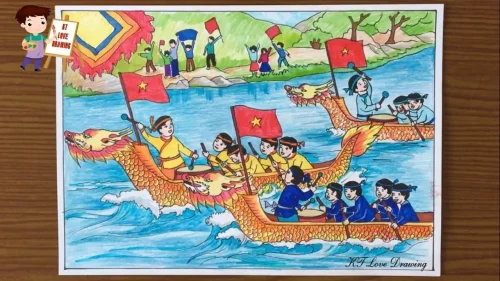 Vẽ tranh đề tài lễ hội 26