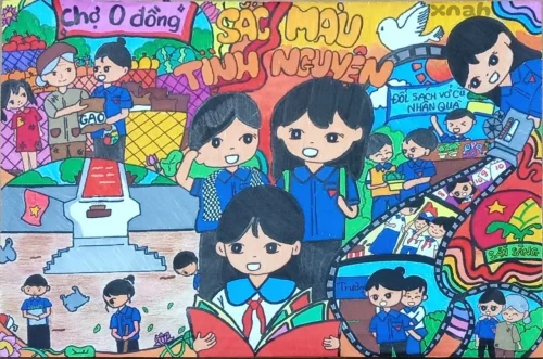 Vẽ tranh đề tài lễ hội 32
