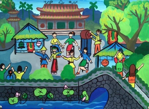 Vẽ tranh đề tài lễ hội 44