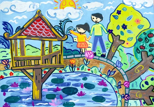Vẽ tranh đề tài lễ hội 50
