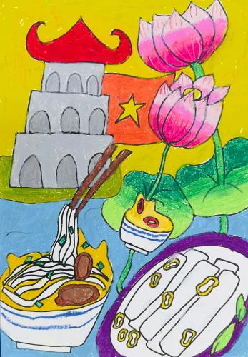 Vẽ tranh đề tài lễ hội 56