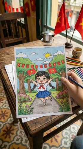 Vẽ tranh đề tài lễ hội 9